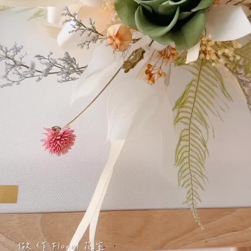 日本永生玫瑰花_立体画布花 - 干燥花/捧花 - 植物．花 
