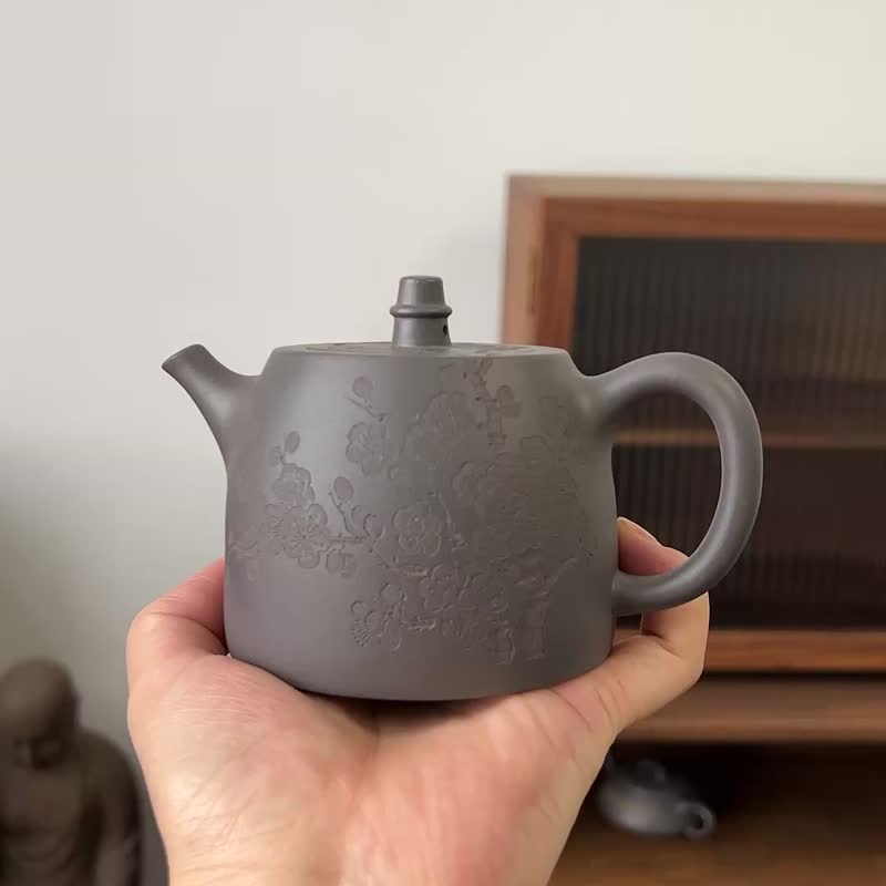 汉铎 慕古 280cc 原矿极品青灰料 温润如玉 壶嘴造型微敲 颇具 - 茶具/茶杯 - 陶 灰色
