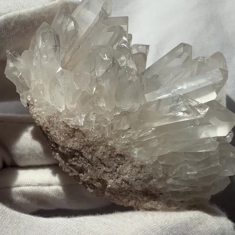 喜马拉雅 白水晶 透体彩虹 刀刻纹 印记 白水晶簇 手握 今日和你 - 摆饰 - 水晶 透明