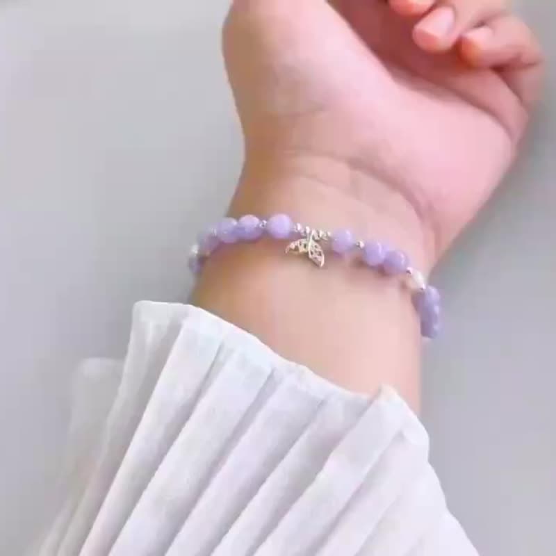 好星晴手链 | 人鱼之约|925 纯银×天然水晶 - 手链/手环 - 纯银 紫色