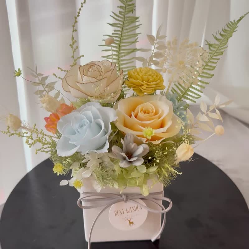 永生花桌花 祝贺花礼 调职花礼 盆花 - 干燥花/捧花 - 植物．花 