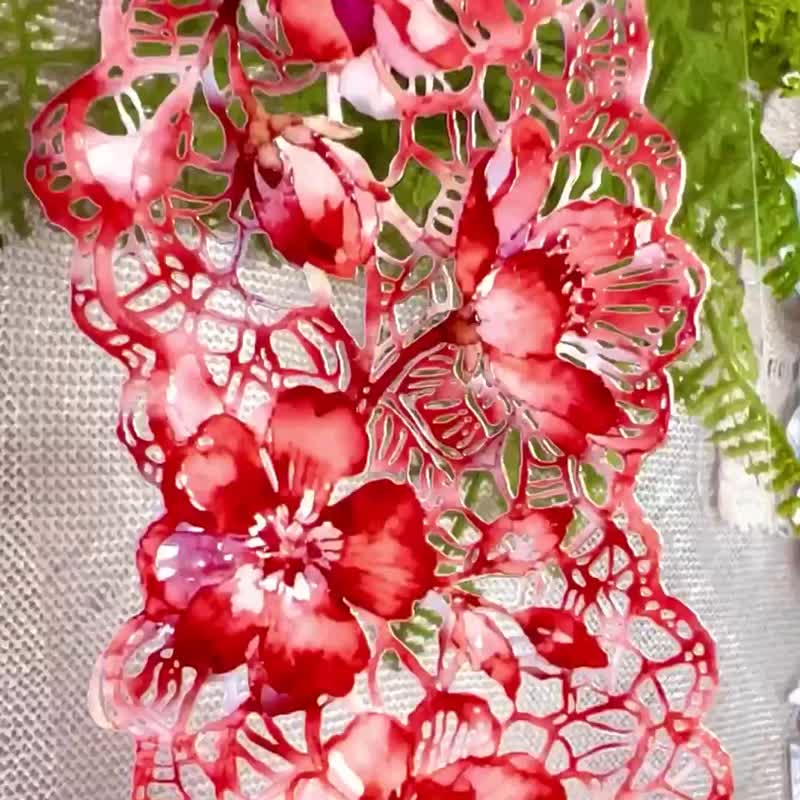 绯花络 Scarlet Lace Bloom - 纸胶带 - 塑料 多色