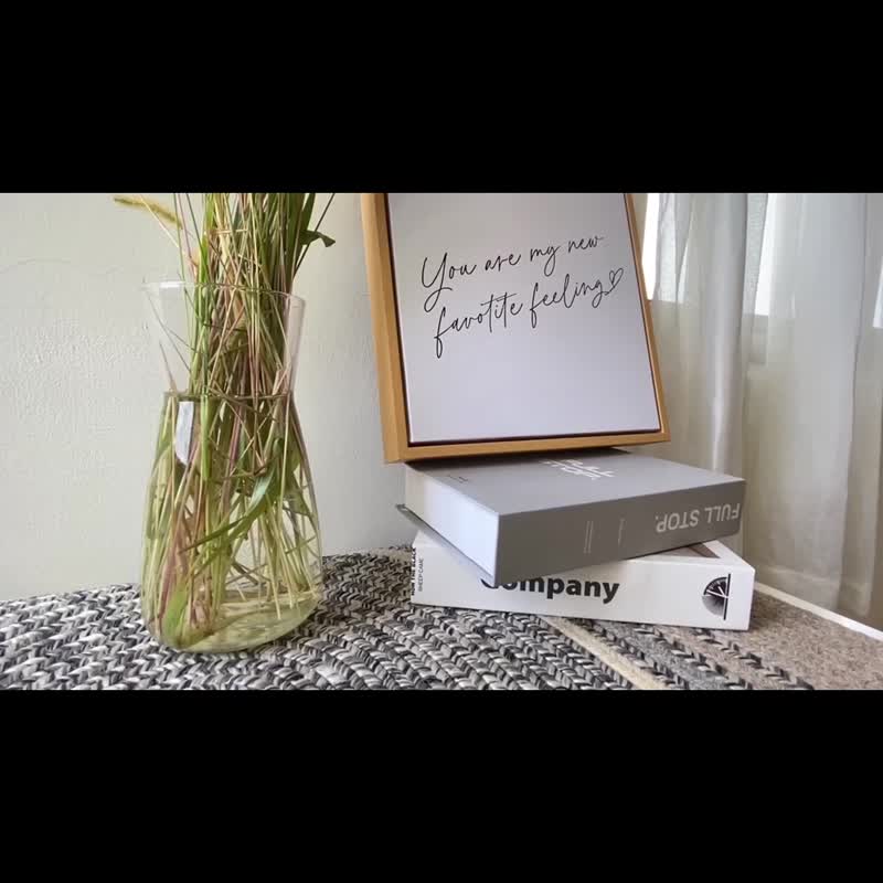 此时此刻我最爱你 - 简约风手绘字母挂画/情人节礼物/周年纪念 - 海报/装饰画/版画 - 棉 多色