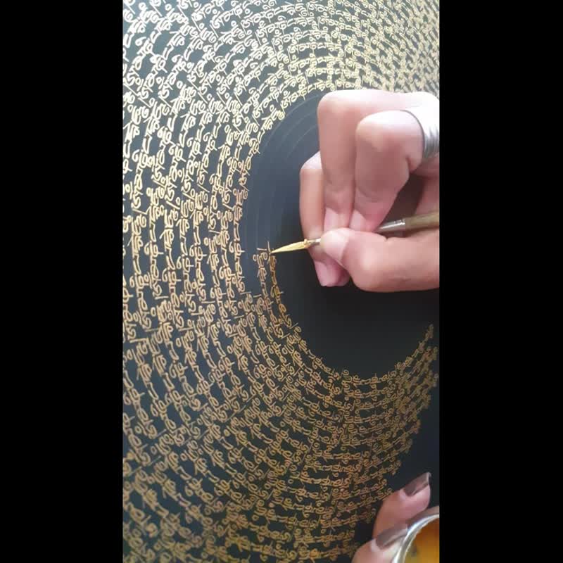 手工咒语曼陀罗唐卡——为宁静与冥想而生的真言图纹 - 墙贴/壁贴 - 其他材质 多色