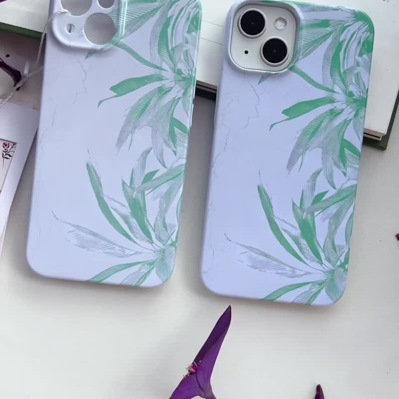 青枝竹叶 造梦原创手机壳版绘插画适用iPhone15max14plus13 1 - 手机壳/手机套 - 其他材质 