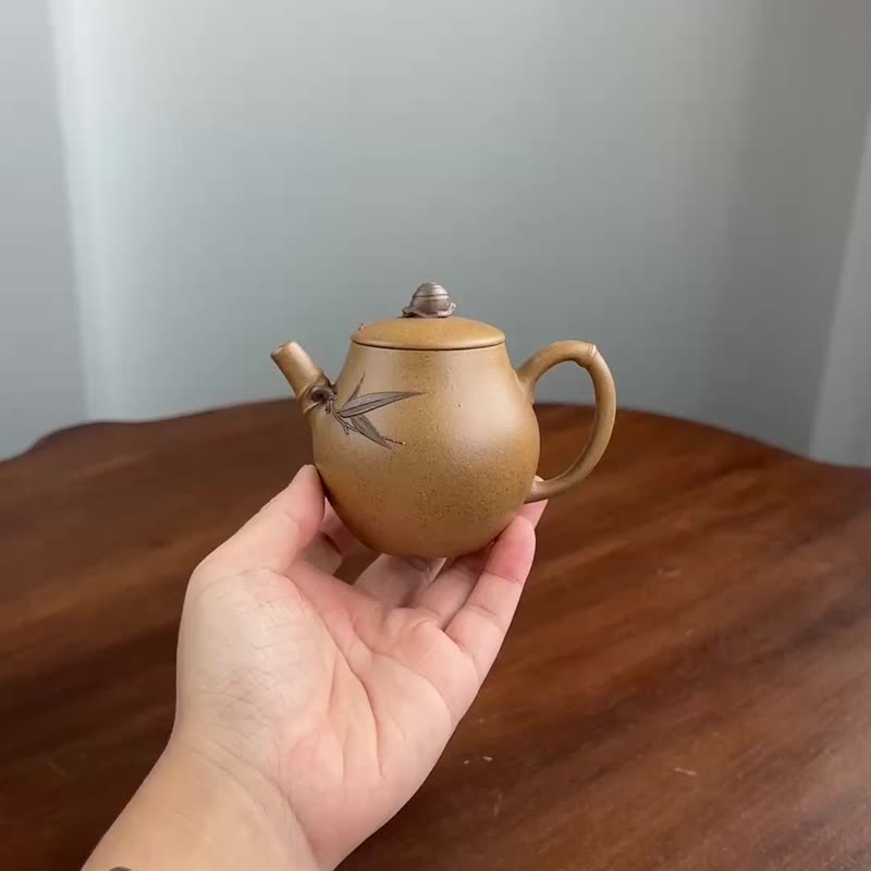 静界 全手工容量120cc原矿段泥壶体是自然和生活的巧妙融 - 茶具/茶杯 - 陶 