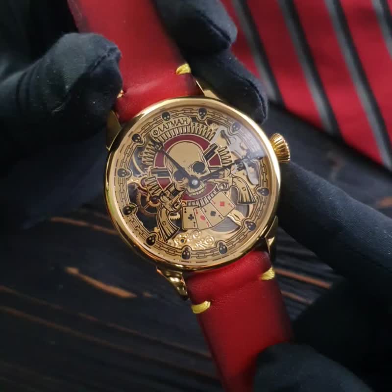 赌场手表 , 手工手表 , 婚姻观 , 轮盘赌手表 , 蒸汽朋克手表 - 男表/中性表 - 其他金属 多色