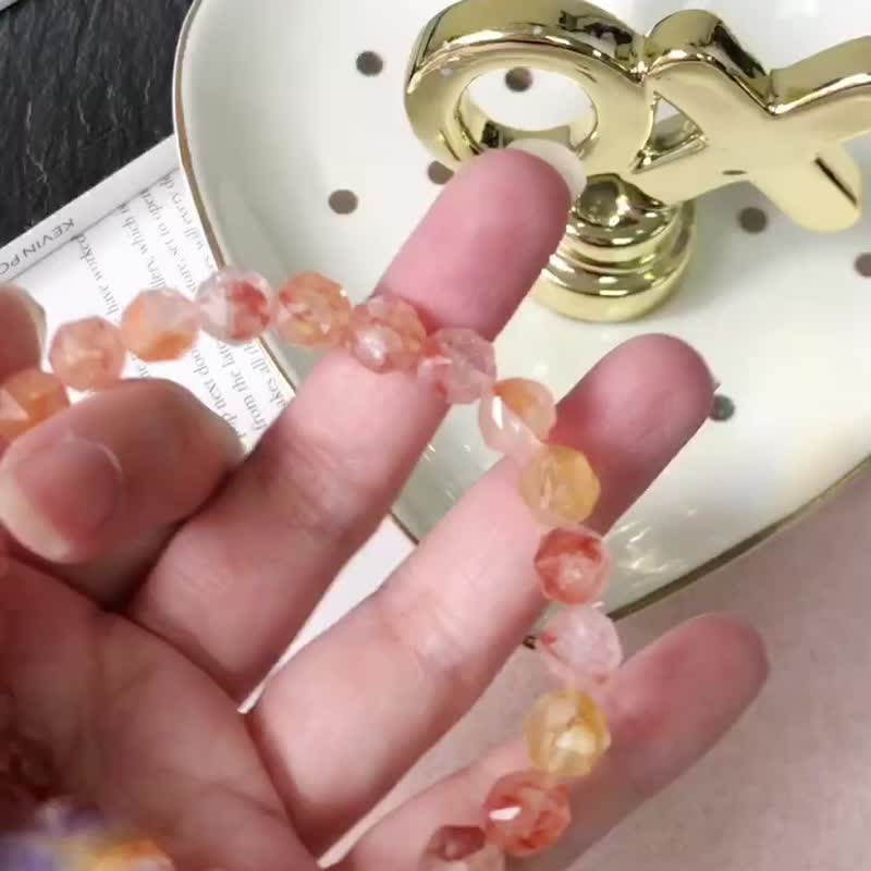 鸿运当头 多功能水晶 Starcut 水晶 红胶花 星钻 水晶 手链 手链 - 手链/手环 - 水晶 红色
