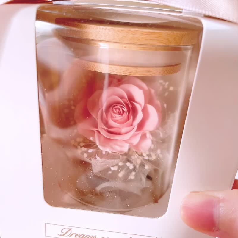 永生花玻璃罐-小 l 共5款 附赠白色提盒 可定制 干燥花礼 - 干燥花/捧花 - 植物．花 多色