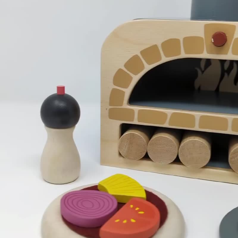 窑烤披萨组 - 玩具/玩偶 - 木头 