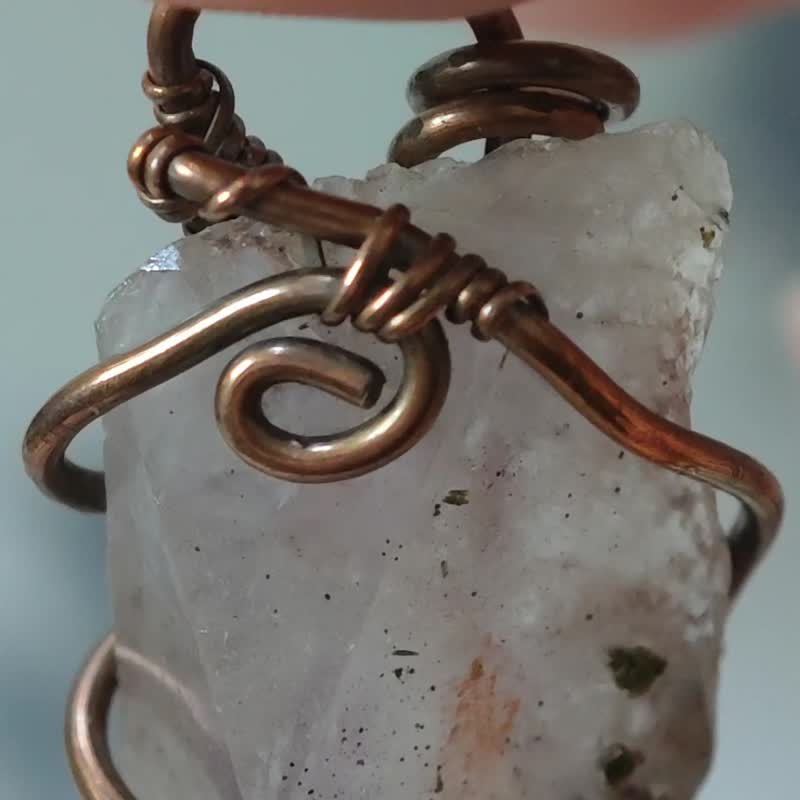 四川美姑花园水晶 原矿项链 花园水晶项链 Garden Quartz - 项链 - 铜/黄铜 紫色