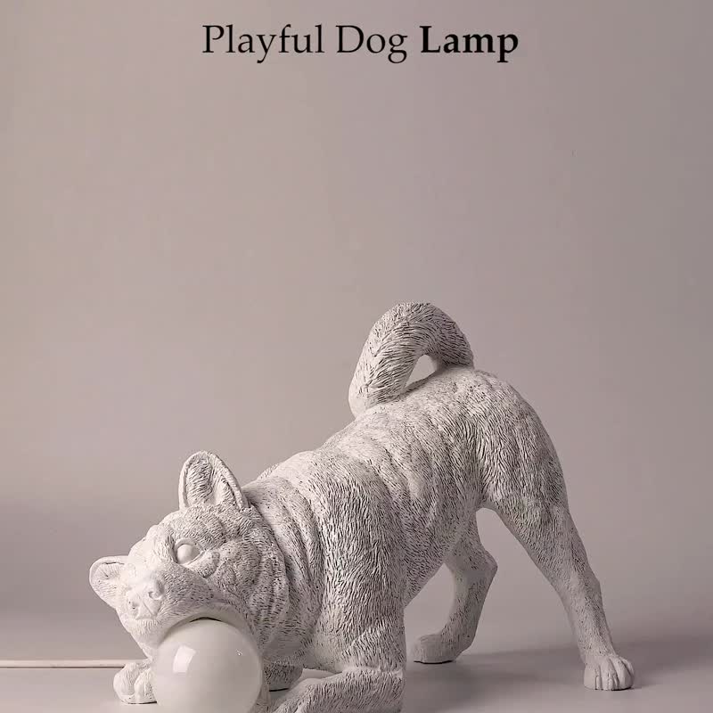 haoshi 良事设计 柴犬灯 - 灯具/灯饰 - 树脂 白色