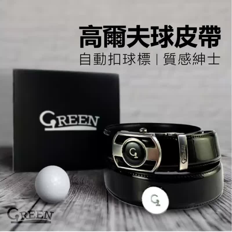 Green高尔夫球皮带 雾面合成皮带 滑扣皮带 台湾制造 高尔夫腰带 - 皮带/腰带 - 人造皮革 黑色