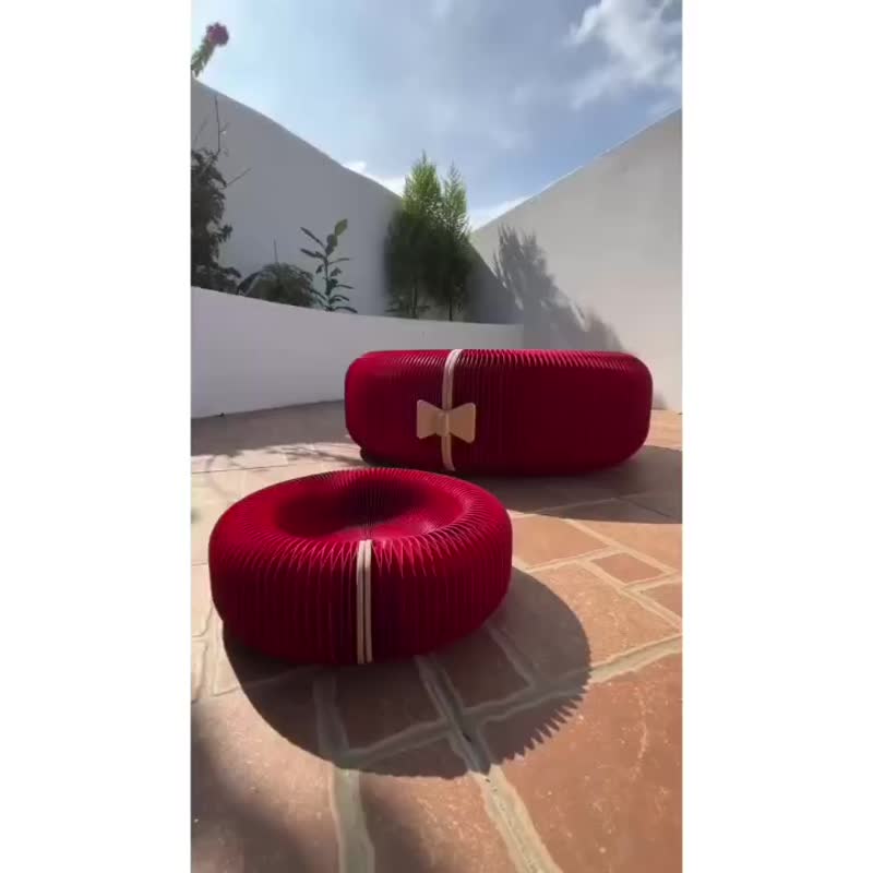 【小柿饼】蜂巢纸小物收纳床 / 钥匙收纳 / 玄关摆件 - 收纳用品 - 纸 橘色