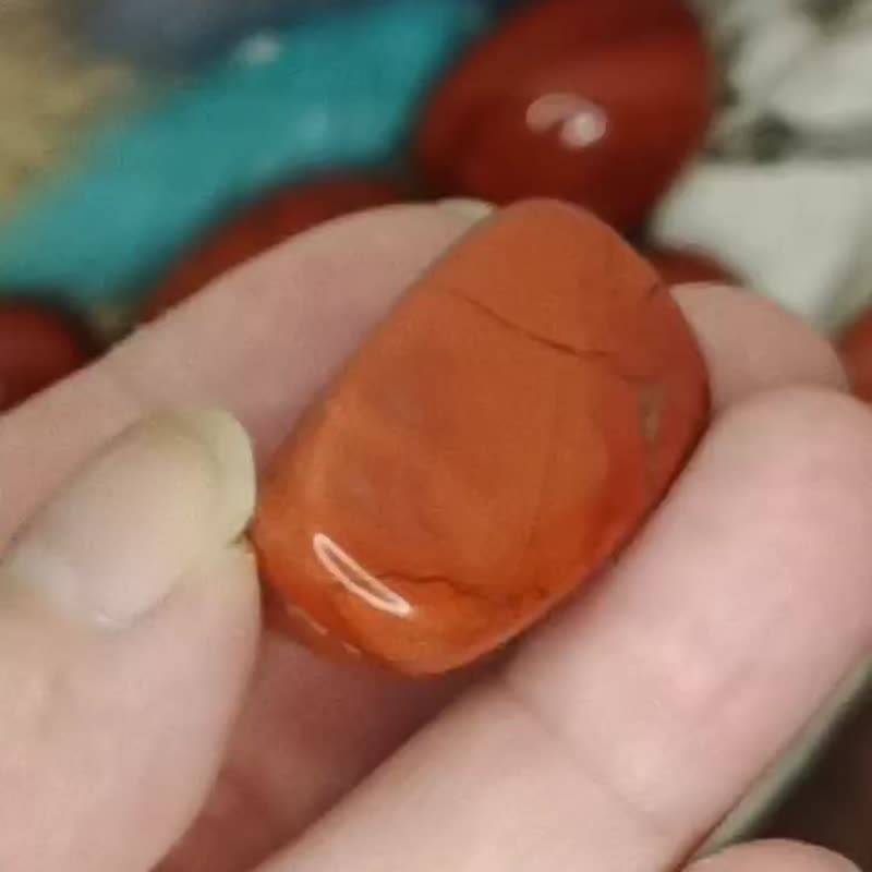 红碧玉(Jasper)滚石R2/矿石/水晶/脉轮石/平衡/接地石/疗愈石 - 摆饰 - 水晶 