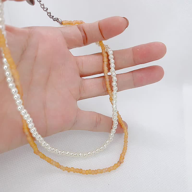 幸运手工串珠项链-001 - 颈链 - 其他材质 