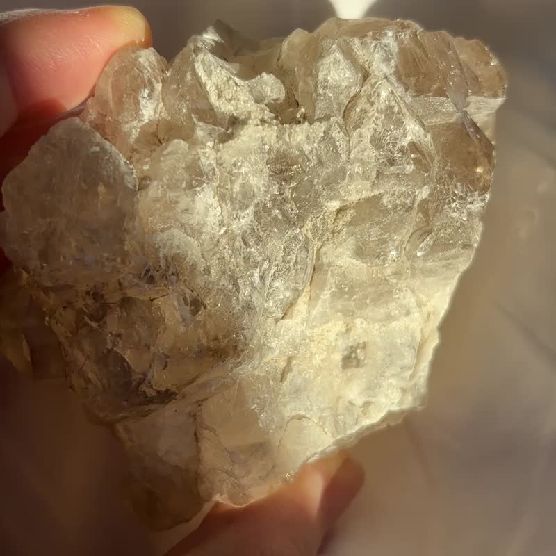 巴西 茶闪灵 骸骨 骨干 闪灵钻 水晶 天然矿物晶 矿石标本 矿标 - 摆饰 - 水晶 卡其色