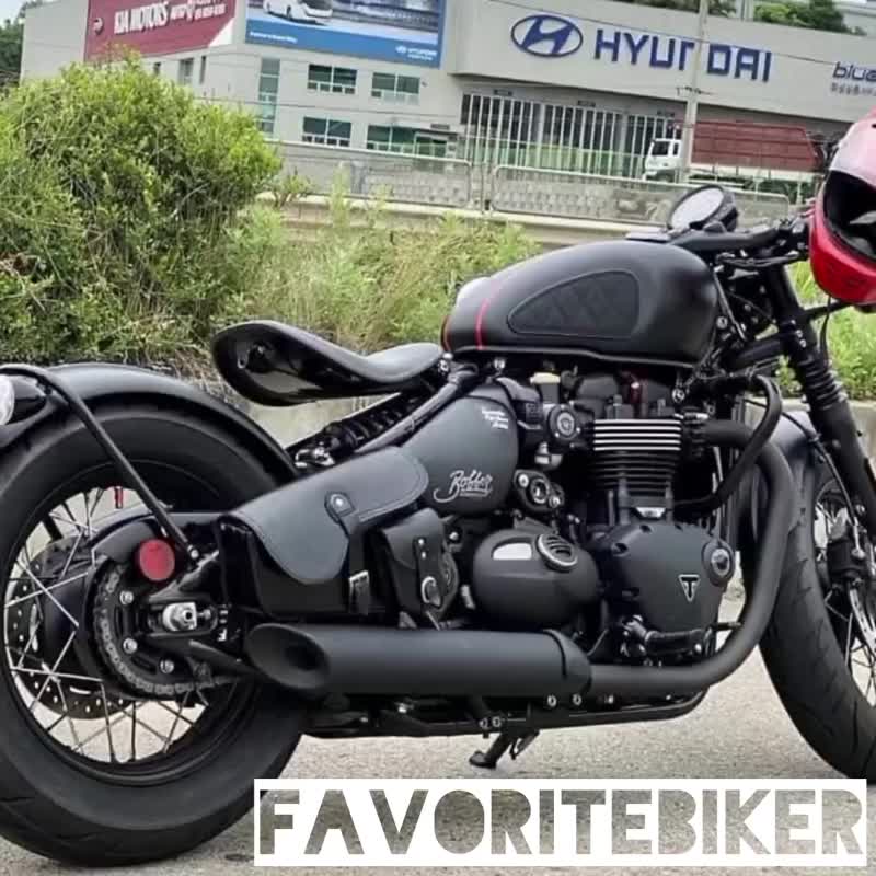 Triumph 摩托车 Speed Master、Bobber 鞍包（深棕色）真皮 - 侧背包/斜挎包 - 真皮 咖啡色