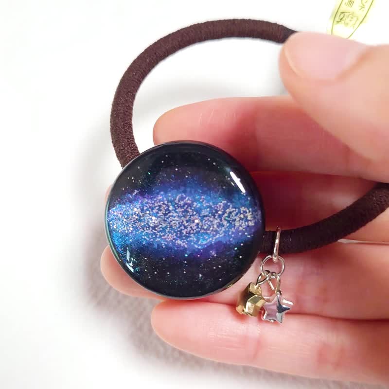 宇宙银河发圈 夜空 星星 发饰 - 发带/发箍 - 树脂 蓝色