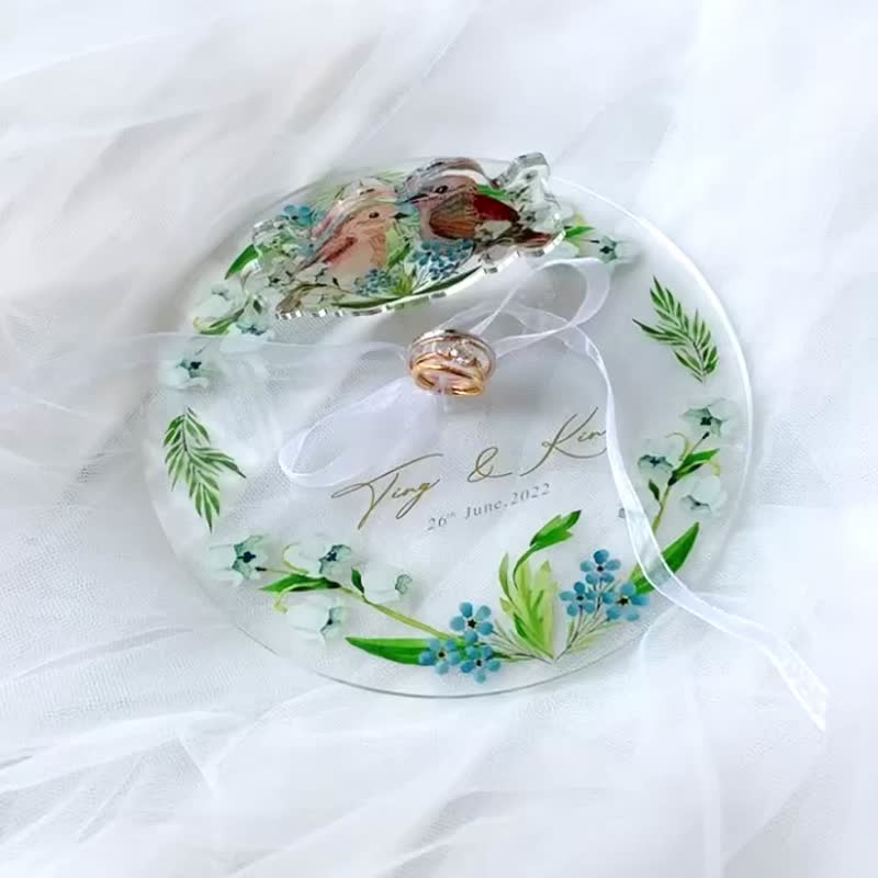 moonism原创设计 婚礼ring pillow 结婚戒指枕订制 - 摆饰 - 压克力 