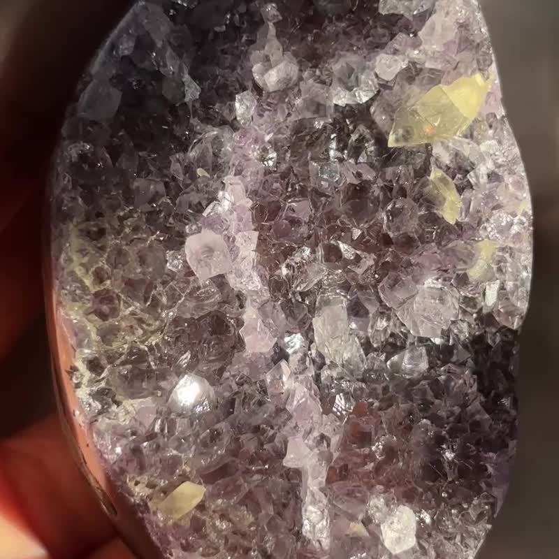 乌拉圭 闪透紫 紫水晶 紫晶簇 紫晶花 彩晶簇 水晶簇 大牙 水晶原 - 摆饰 - 水晶 紫色