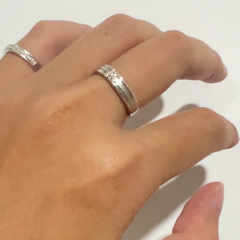 【情侣对戒】Success 卓越的我们 • 纯银戒指厚镀18K 日常婚戒 - 对戒 - 纯银 银色
