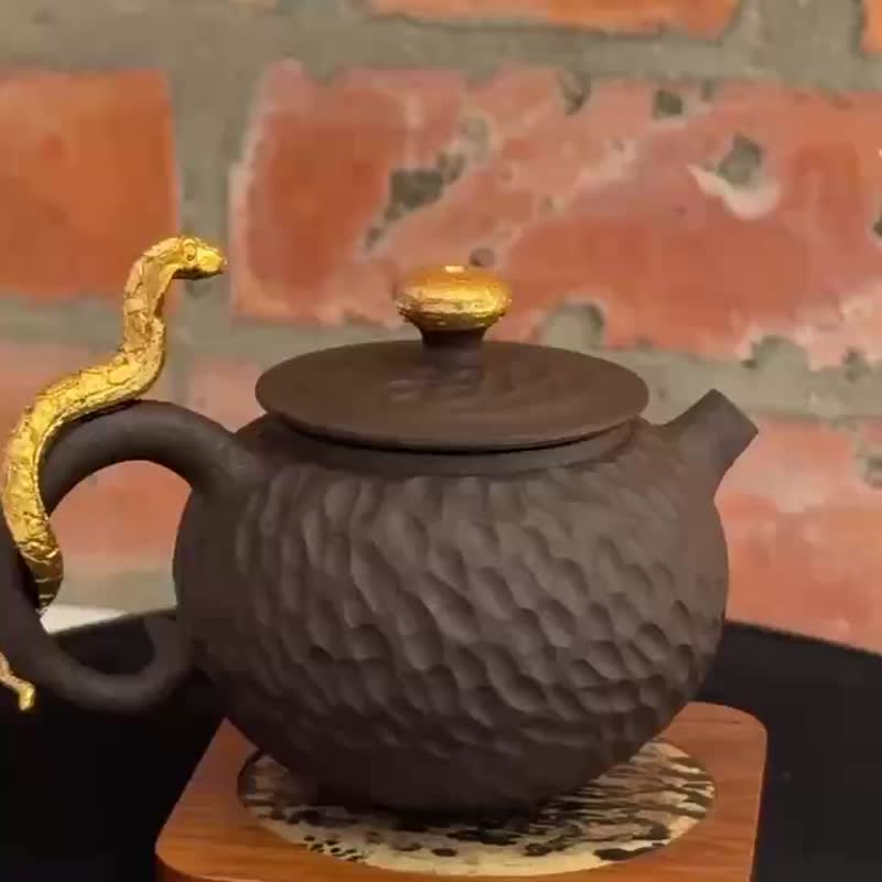 小龙纳福壶-紫泥系列-容量约120cc - 茶具/茶杯 - 其他材质 