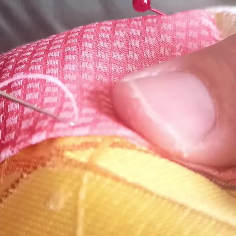 手缝 京都西阵 金襴 粉色 和服 包包 原创 复古 束口袋 托特包 日系 风格 - 手提包/手提袋 - 棉 金色
