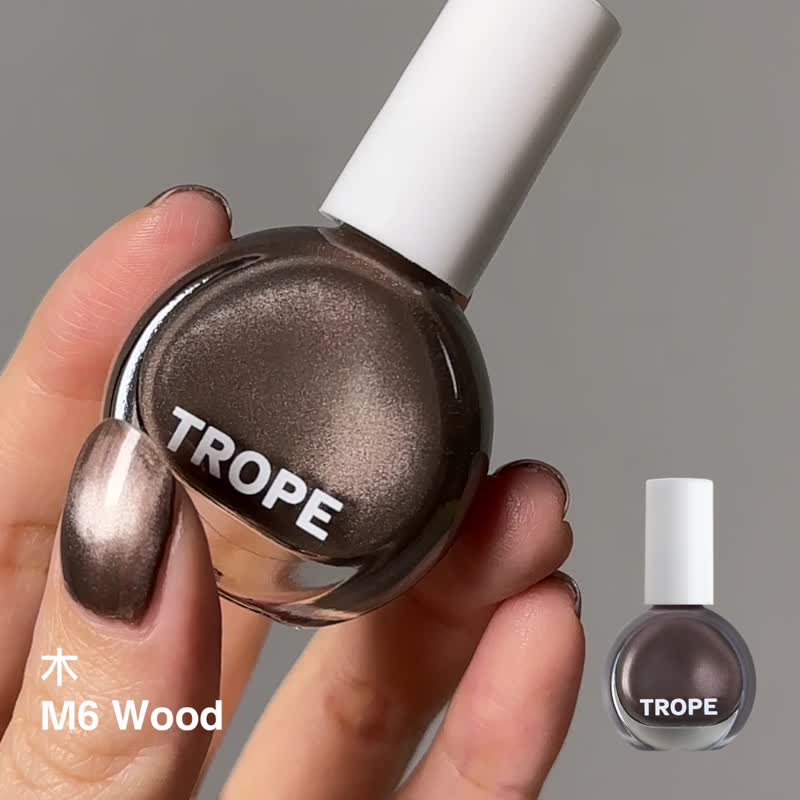 TROPE M6 Wood 木 | 琉璃水光猫眼 • 水性指彩 - 指甲油/指甲贴 - 颜料 咖啡色