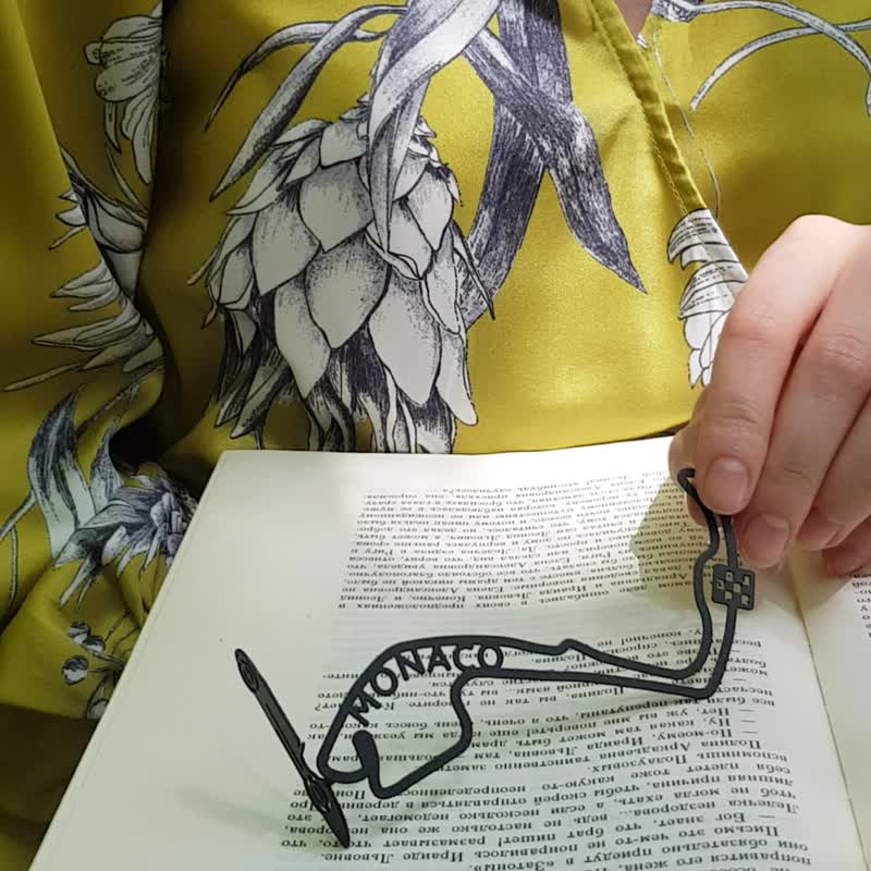 新颖书签 摩纳哥赛车，献给赛车迷的精巧文艺礼物。 - 书签 - 其他金属 黑色