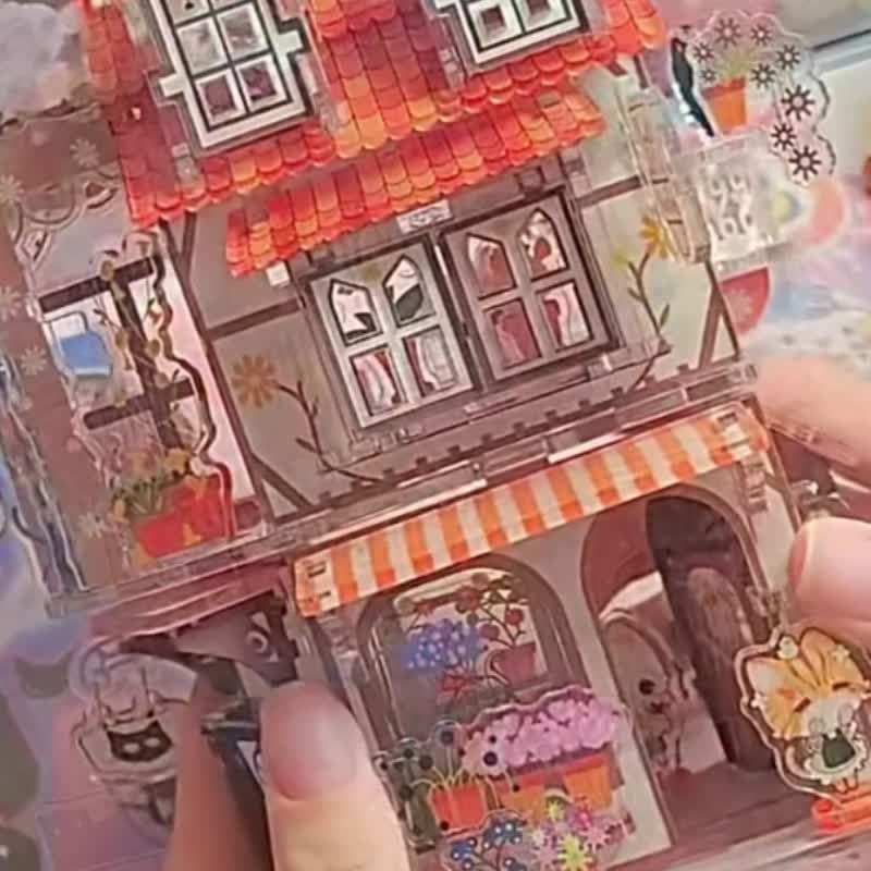 TOi图益 无尽小筑-猫咪花店 3D立体迷你屋 拼装模型桌游玩具礼物 - 拼图 - 纸 多色