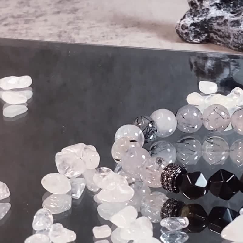 领导者 | 黑发晶 金曜石 | 敬仰领航者 | 男士水晶手链 - 手链/手环 - 水晶 黑色