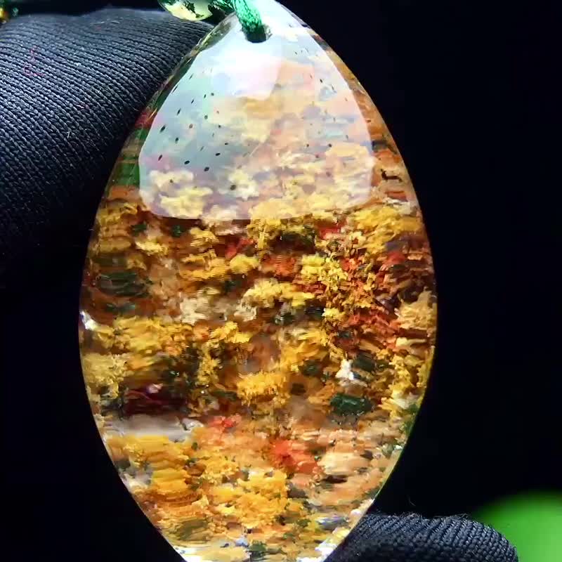 彩幽灵吊坠 极品巴西天然彩幽灵吊坠高级品质 幽灵颜色漂亮 - 吊饰 - 水晶 