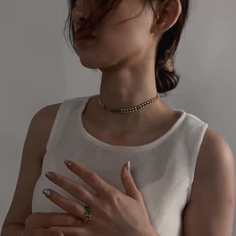 PRIDE 系列 - 白彩虹 * LGBT 游行 彩虹 黄铜 项链 手链 戒指 - 项链 - 其他金属 多色