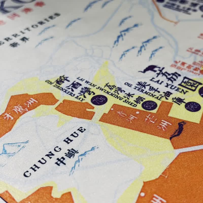 香港回忆地图 - 铁盒装 *附送限定款式行李牌 - 墙贴/壁贴 - 聚酯纤维 多色
