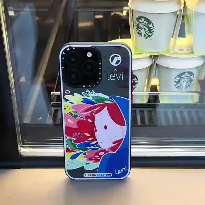 【隐藏式磁吸】LEVI 铝合金按键全磨砂防摔防刮iPhone16p-16pm - 手机壳/手机套 - 塑料 