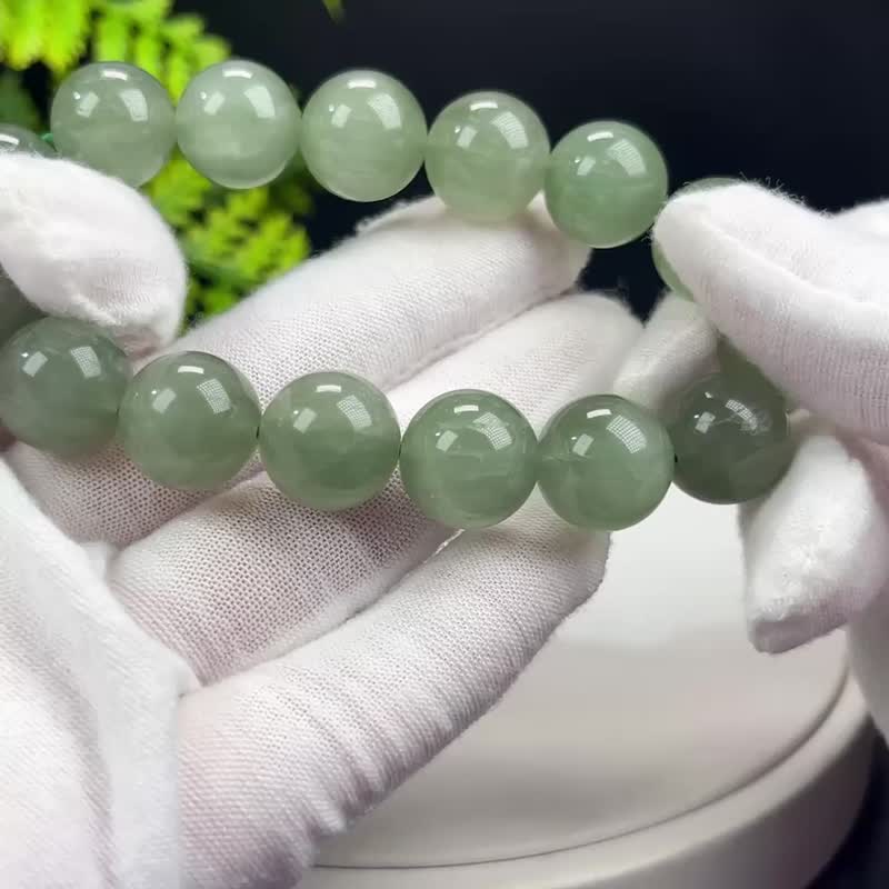 高品质绿色兔毛水晶手串14mm巴西料顺发发晶手錬女关联自然能量 - 手链/手环 - 水晶 绿色