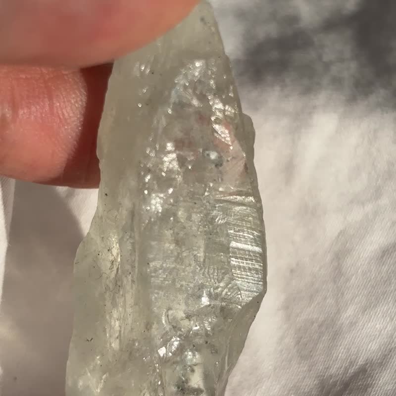 螺旋水晶 透亮 权杖 绿水晶 手握 摆件 天然原石  水晶原矿 水晶 - 摆饰 - 水晶 绿色