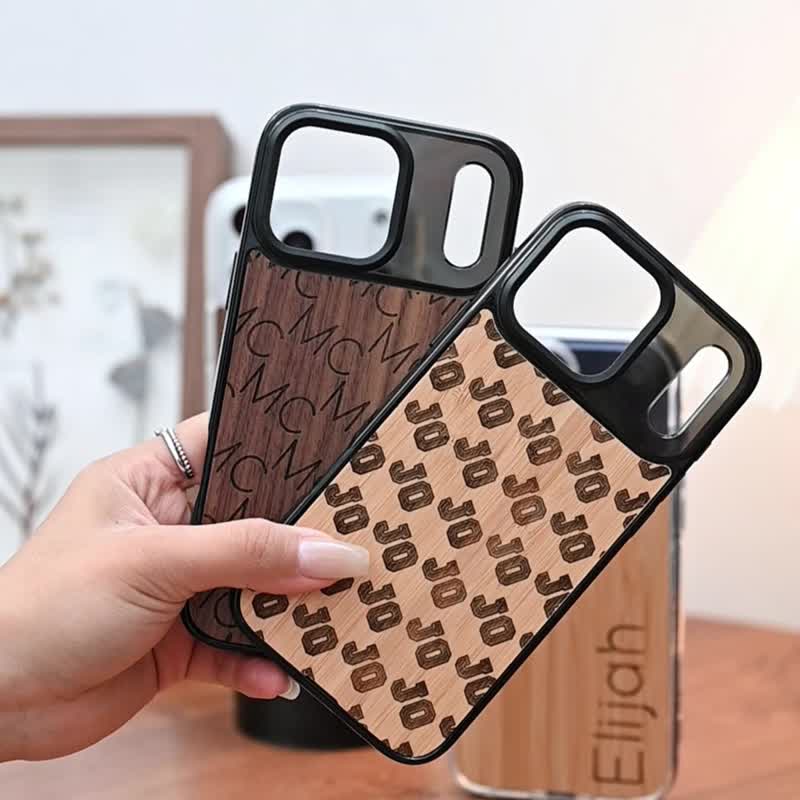 客制化天然木背板iPhone 17 Pro Max / 17 Pro 磁换式手机壳个性 - 手机壳/手机套 - 塑料 多色