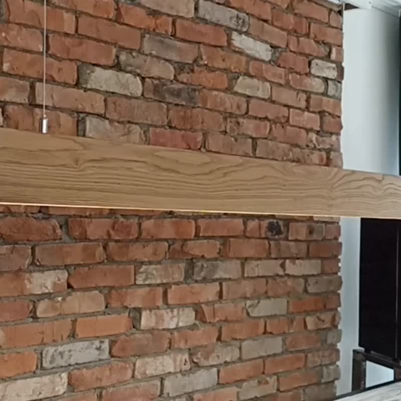 木质吊灯，餐厅吊灯，线性吸顶LED灯 - 灯具/灯饰 - 木头 