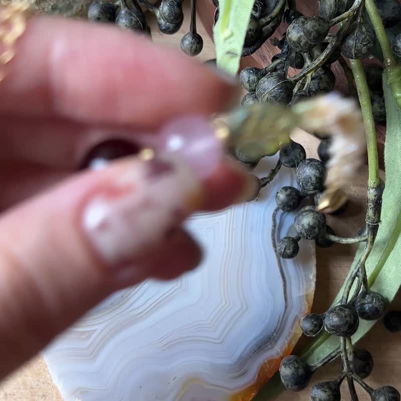 粉晶 茶晶 青春花季 玻璃米珠x天然石 串珠手链 - 手链/手环 - 水晶 粉红色