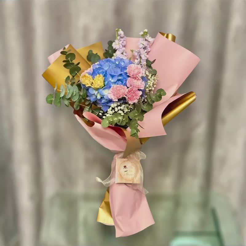 【毕业/ 感谢花束】高彩度绣球康乃馨鲜花束 La Joie des Couleur - 植栽/盆栽 - 植物．花 