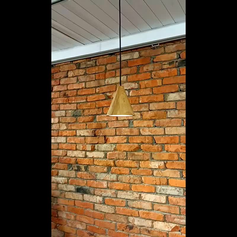 Wood pendant lamp Scandinavian pendant lampshade Ceiling light Wood hanging lamp - 灯具/灯饰 - 木头 