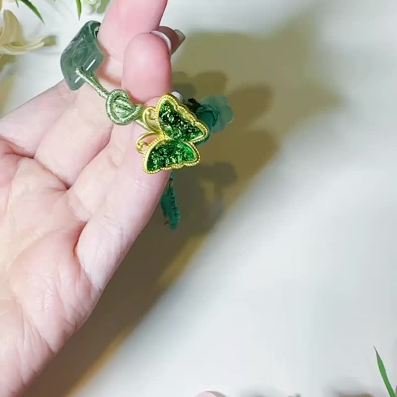 手作 | 玉坠挂绳手牌 - 手链/手环 - 玉石 