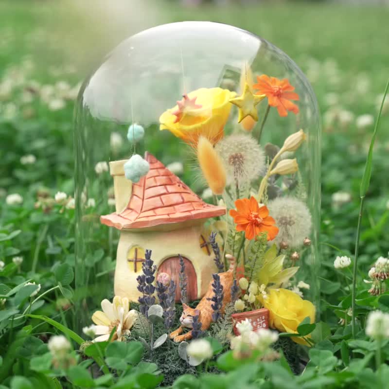 【定制宠物骨灰花盅】森林小岛-梦想中的鹅黄色童话小屋 - 其他 - 植物．花 橘色