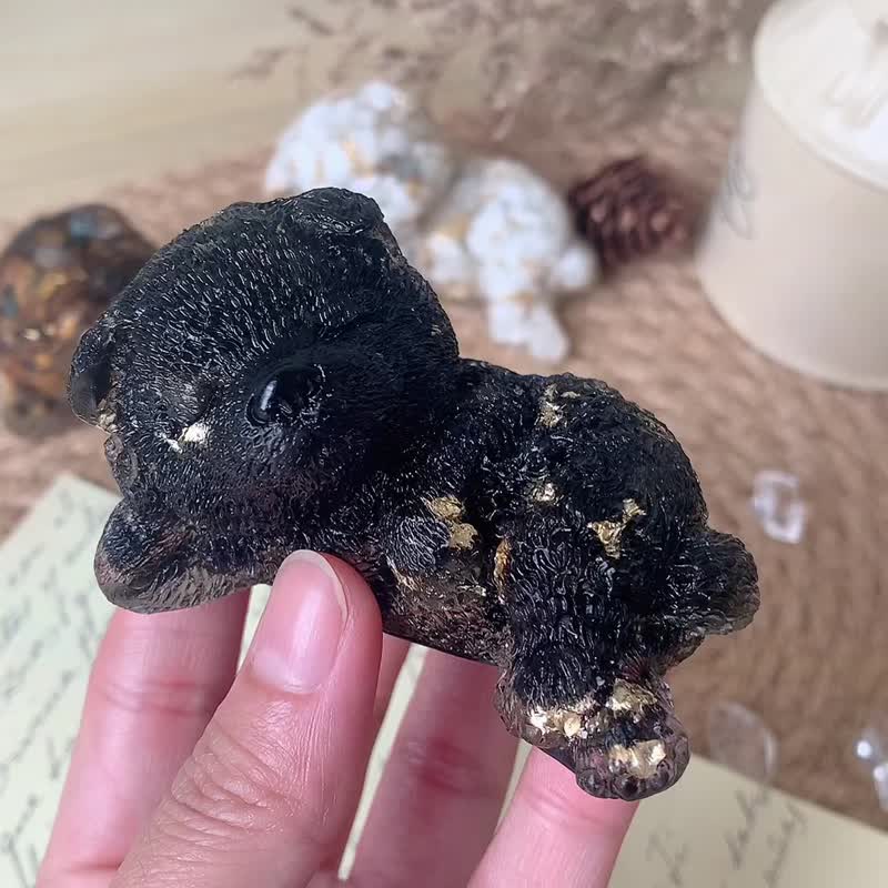 水晶 哈士奇 幼犬 M号 | 天然石摆饰 |居家装饰 萌犬礼物|黑曜石 - 摆饰 - 水晶 多色