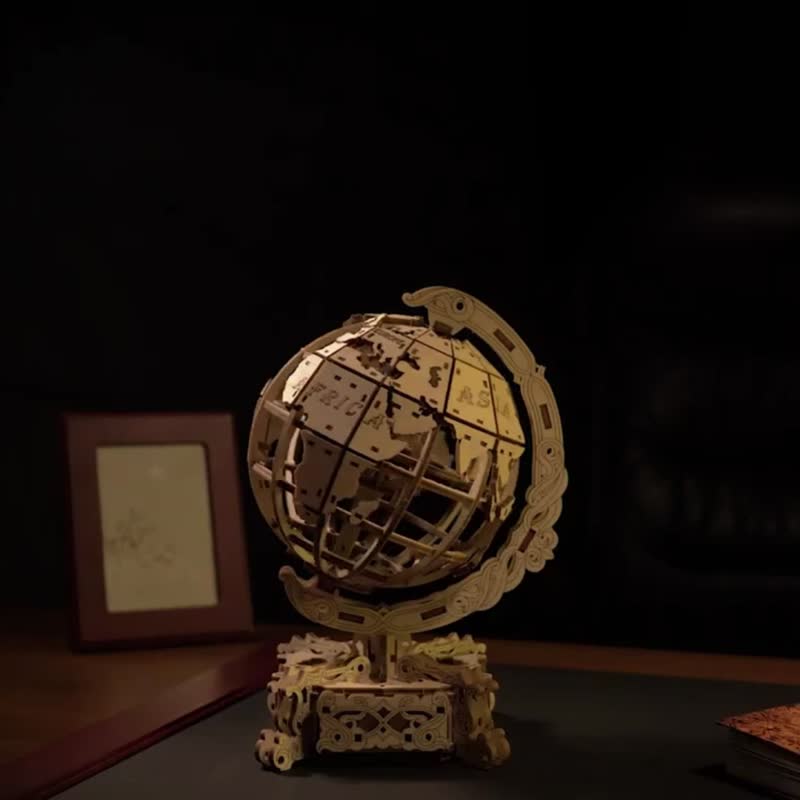 偷偷为男友准备的手工礼物WOODEN CITY World Globe 木制地球仪 - 木工/竹艺/纸艺 - 木头 卡其色