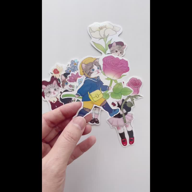 '花猫'全切贴纸套装 - 贴纸 - 纸 多色