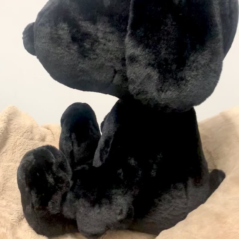 Snoopy史奴比娃娃玩偶-超大超好摸50公分-黑 - 玩偶/公仔 - 其他人造纤维 黑色