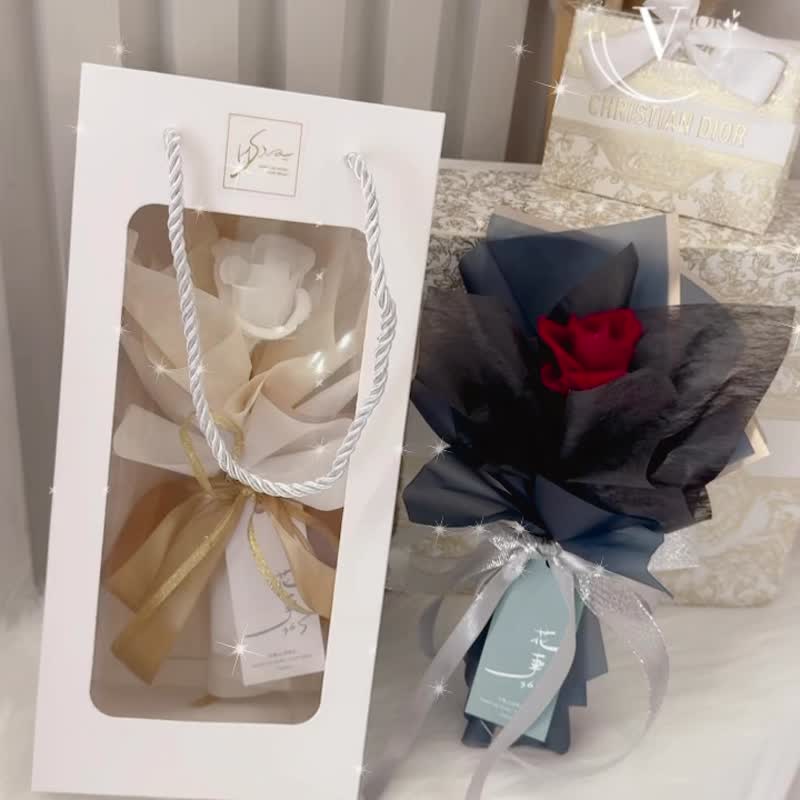 【可快速出货】爱你 - 进口永生玫瑰花 永生花花束 告白花束 情人 - 干燥花/捧花 - 植物．花 